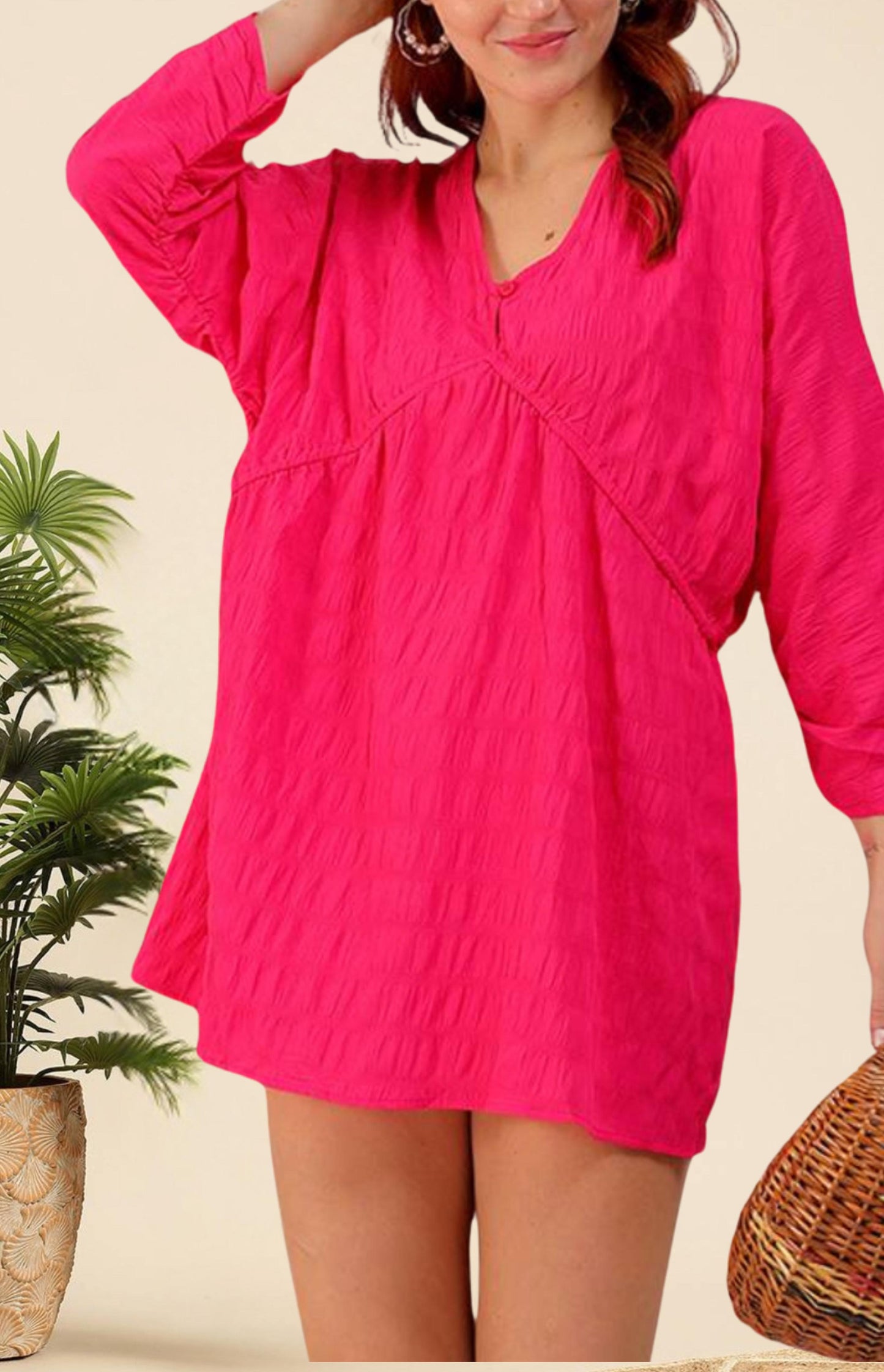 Riva Mini dress - Fuchsia Pink