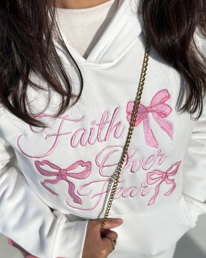 Faith Over Fear Signature Hoodie – White