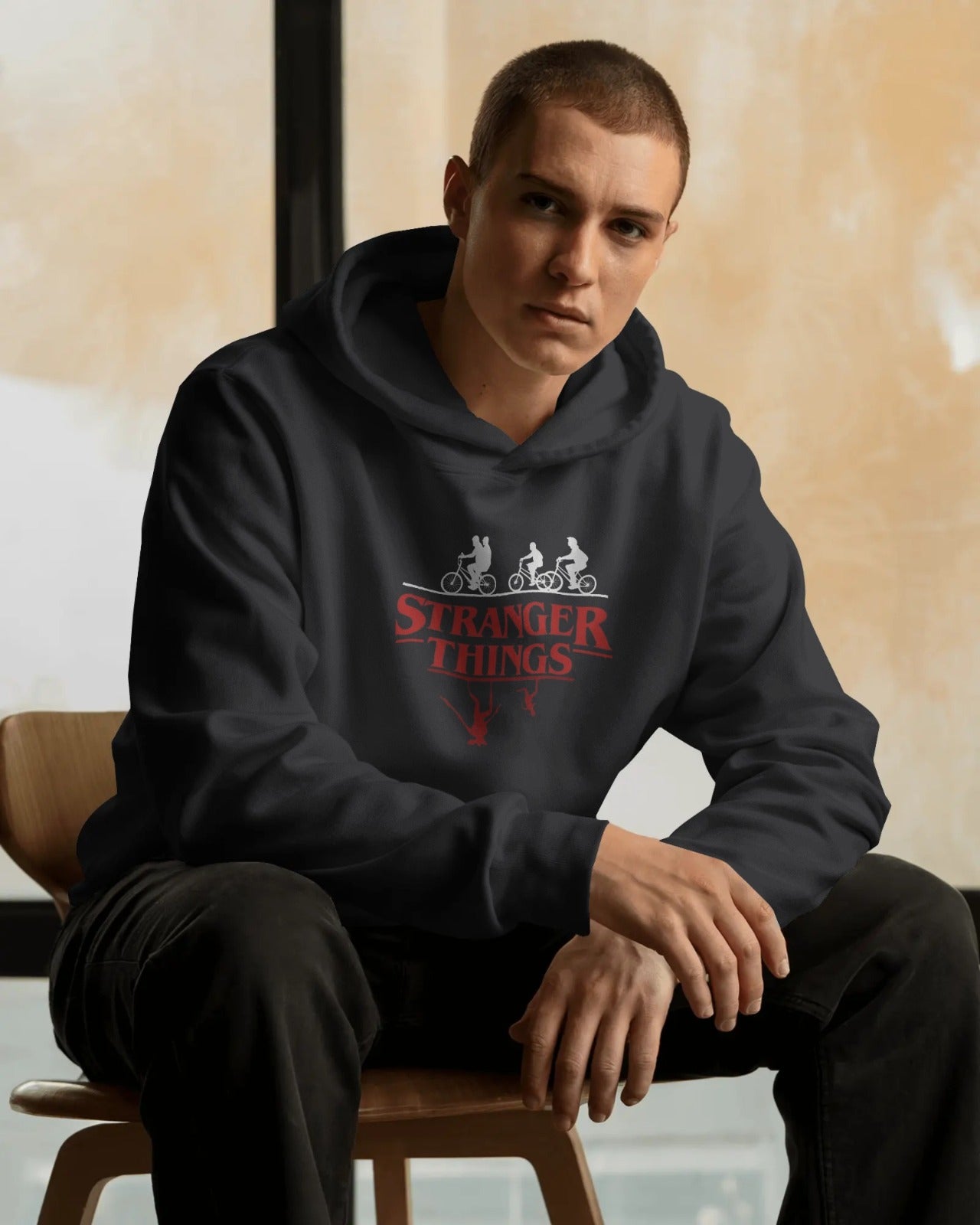 The “Upside Down Unisex Hoodie-Stranger Things"