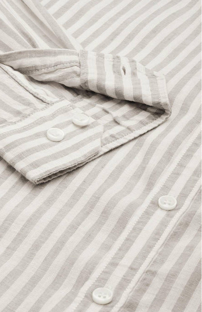 Men’s cotton striped Formal shirts - Gray