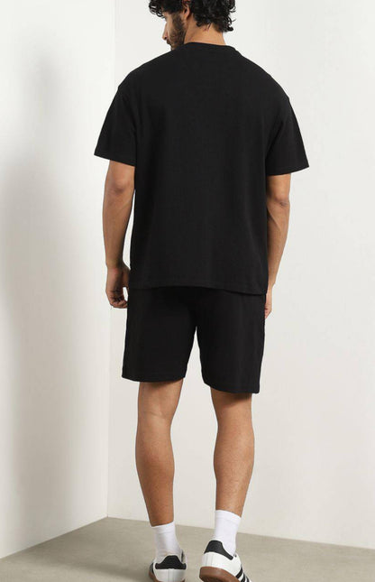 Men’s oversized T-shirt with shorts Co-Ods - Black
