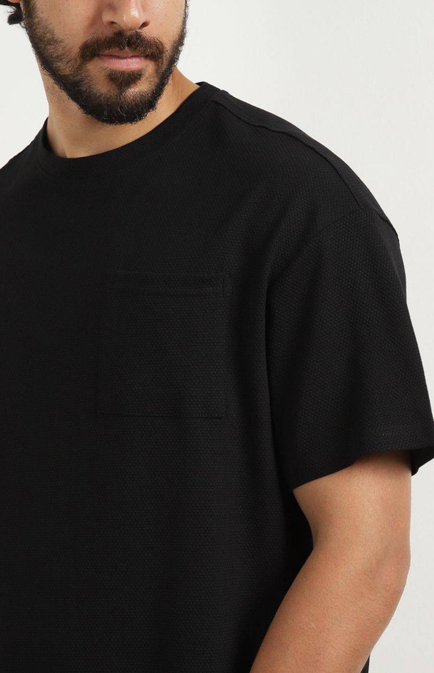Men’s oversized T-shirt with shorts Co-Ods - Black