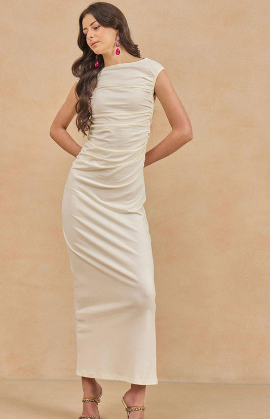 Sable Bodycon Dress - Beige