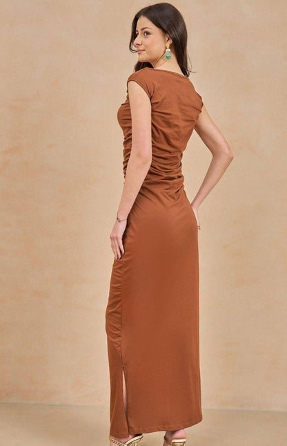 Sable Bodycon Dress - Brown