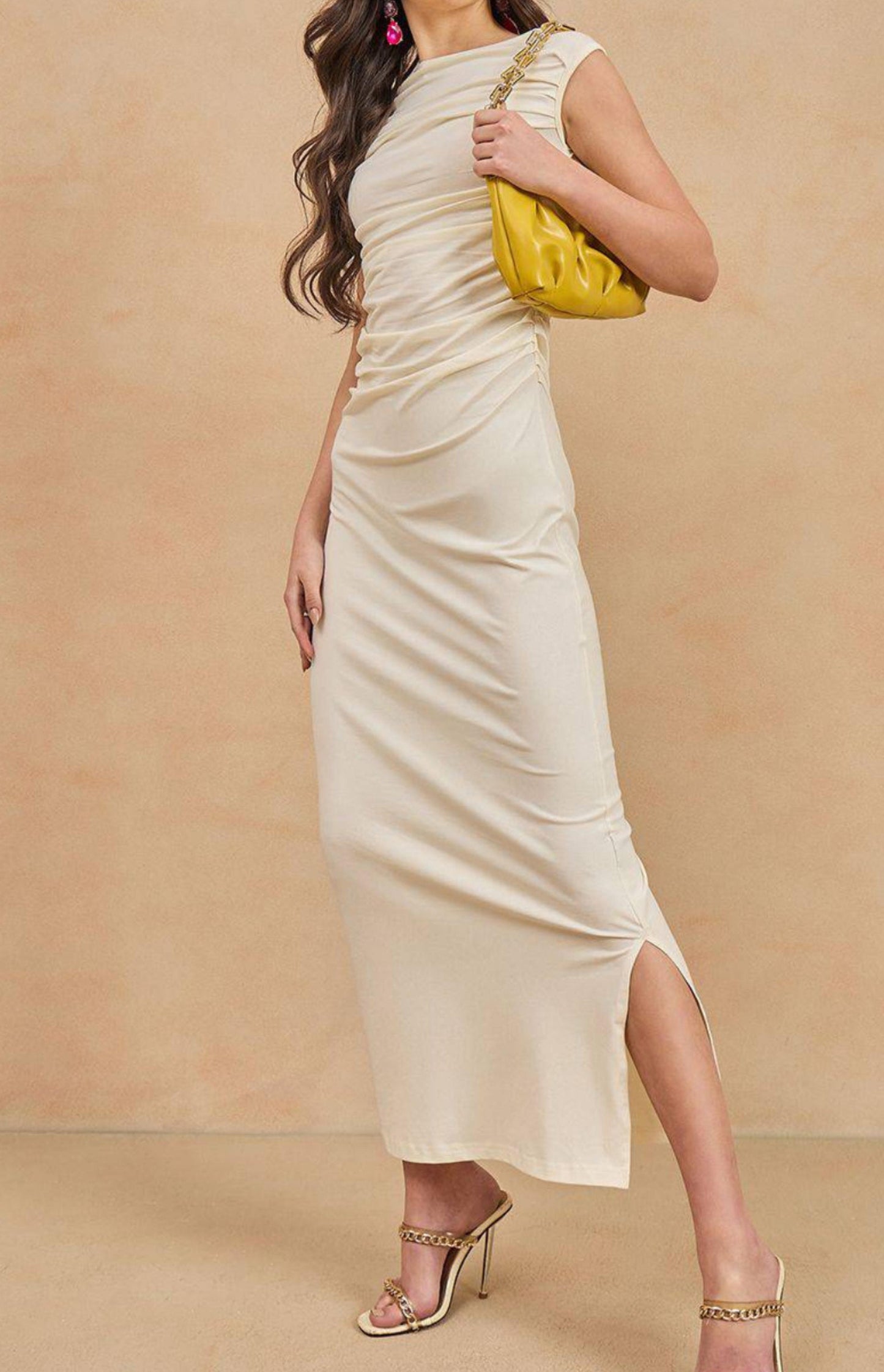 Sable Bodycon Dress - Beige