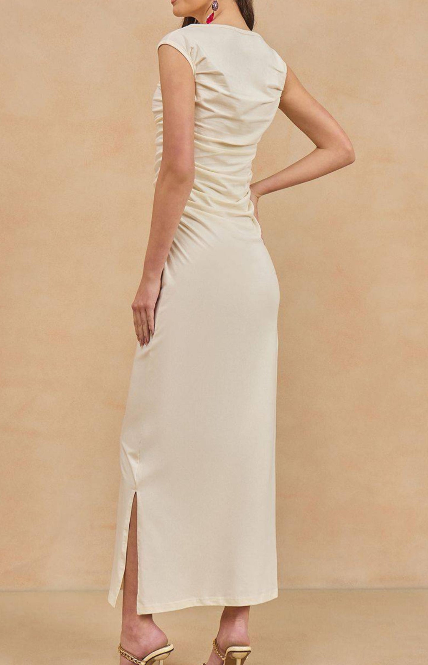 Sable Bodycon Dress - Beige